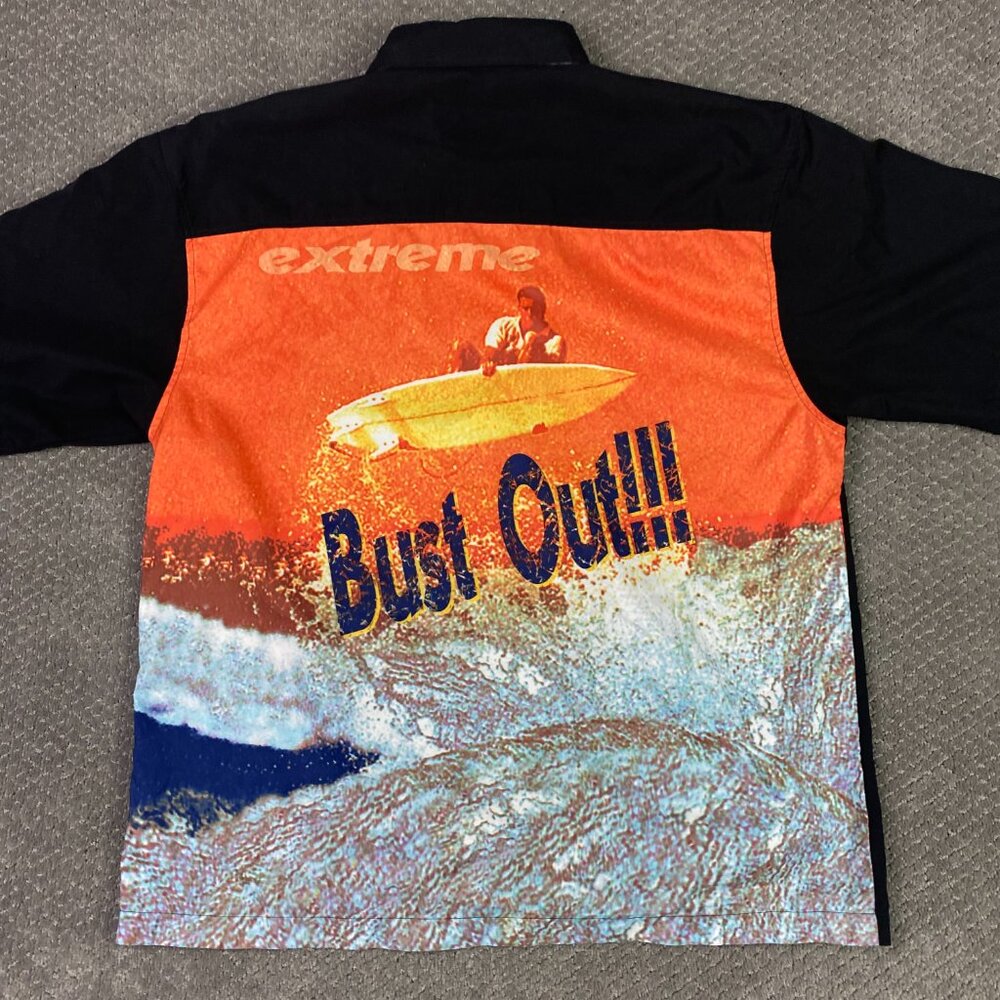 Vintage No Boundaries Shirt Men's XL Button Up Down Surf Surfing Skate 90s Y2K
